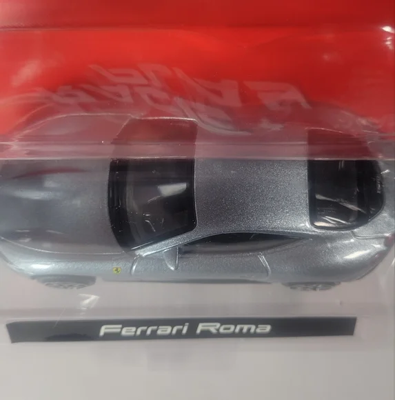 Ferrari Roma 1:43 Scale Diecast Silver Car - Burago Race & Play - New - Picture 2 of 4
